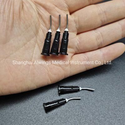 Dental Disposable Pre-Bent Needle Black Dental Irrigation Tips