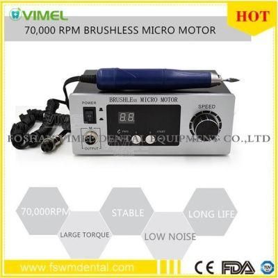 70, 000rpm Non-Carbon Brushless Dental Micromotor Polishing Unit with Handpiece