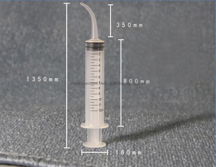 12ml Curved Tip Disposable Dental Medical Oral Irrigation Syringe 12cc Utility Syringe