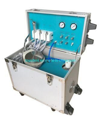 Dental Equipment Portable Dental Chair Mobile Unit with 3-Way Syringe for Clinic Use