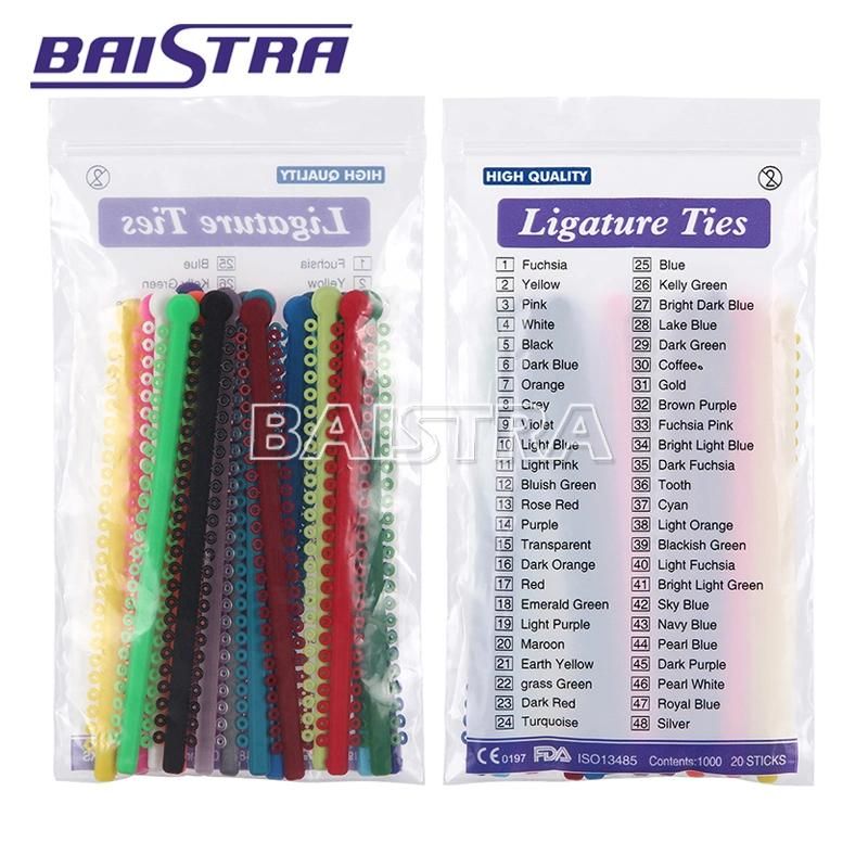 Dental Orthodontic Elastic Ligature Ties Bands for Brackets 23 Colors