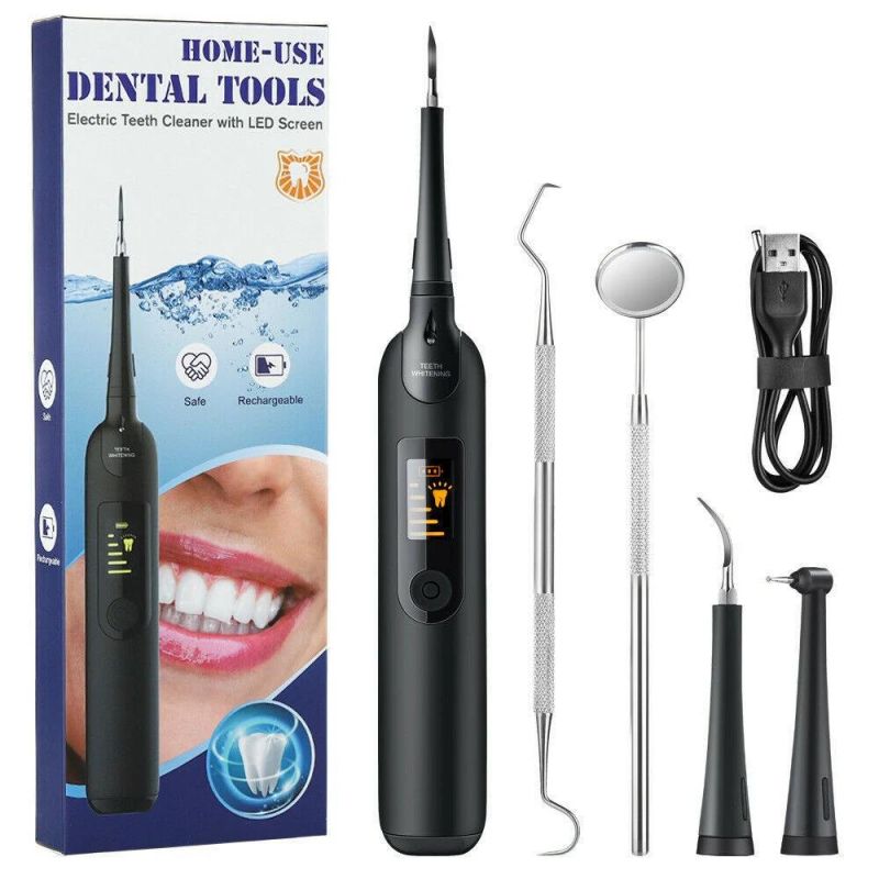 Visible Tartar Plaque Remover for Teeth Portable Dental Cleaning Device Ultrasonic Tooth Cleaner