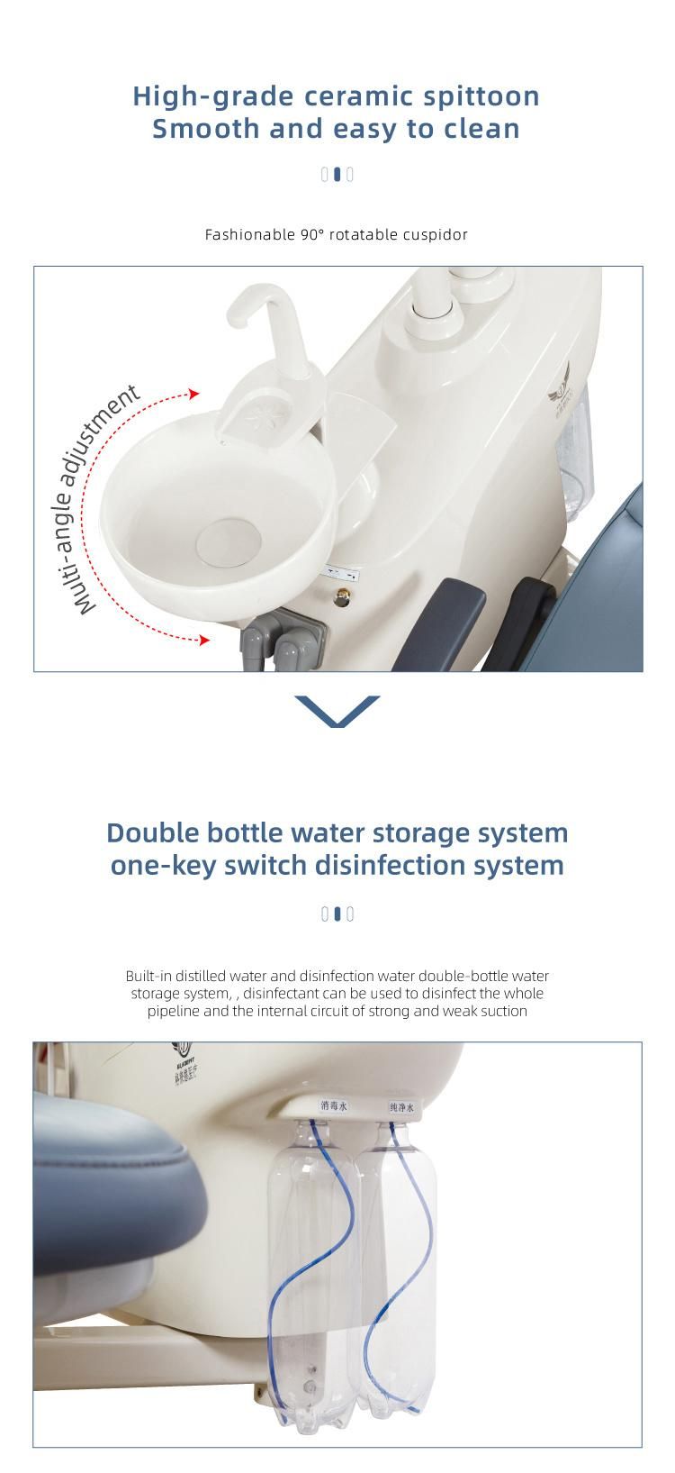 Left Hand Dental Unit with LED Sensor Light