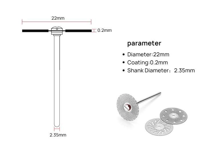 Azdent Dental Lab Thin Diamond Disc Cutting Double Side Disk Tool for Polisher Machine