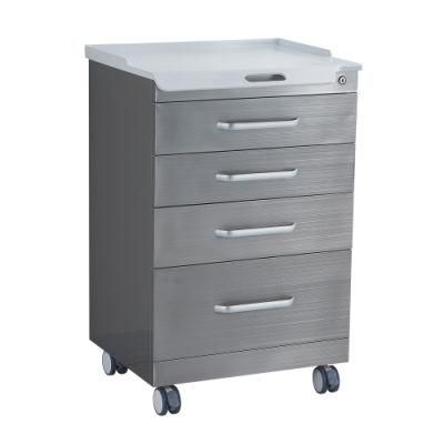 Four Drawers Movable Dental Clinic Mobile Cabinet Furniture with Castor