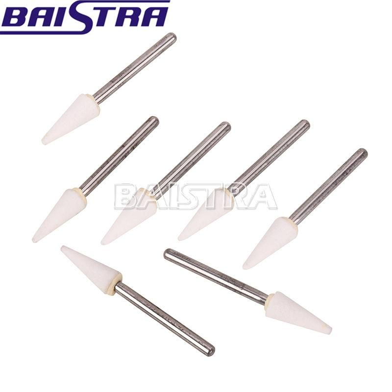 Dental Cone Shape White Stone Polishing Fg Burs 12/Pk Abrasion