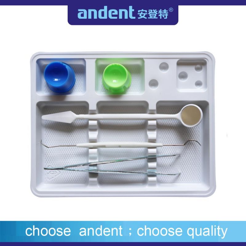 Dental Set-up Plastic Instrument Tray Autoclavable Divided Tray