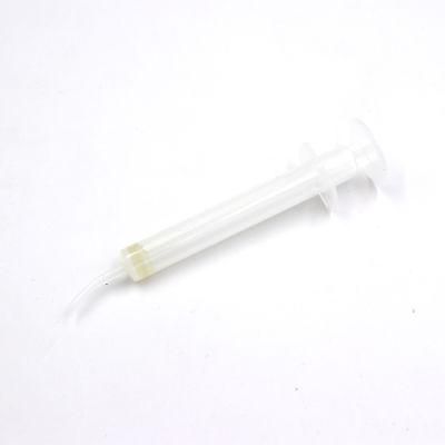 High Quality Dental Curved syringe 5 Ml with Seal Ring