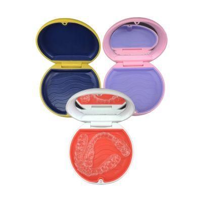 Plastic Dental Silicone Denture Box Dental Box Retainer Case