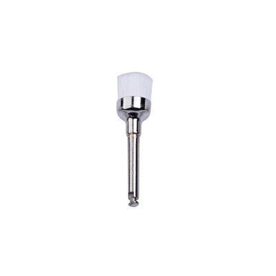 White Nylon Metal Handle Dental Polishing Prophy Brushes