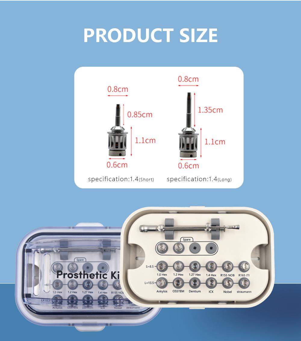 Implant Tools Kit Universal Torque Wrench 12PCS Screwdrivers Prosthetic Kit Endo Activator