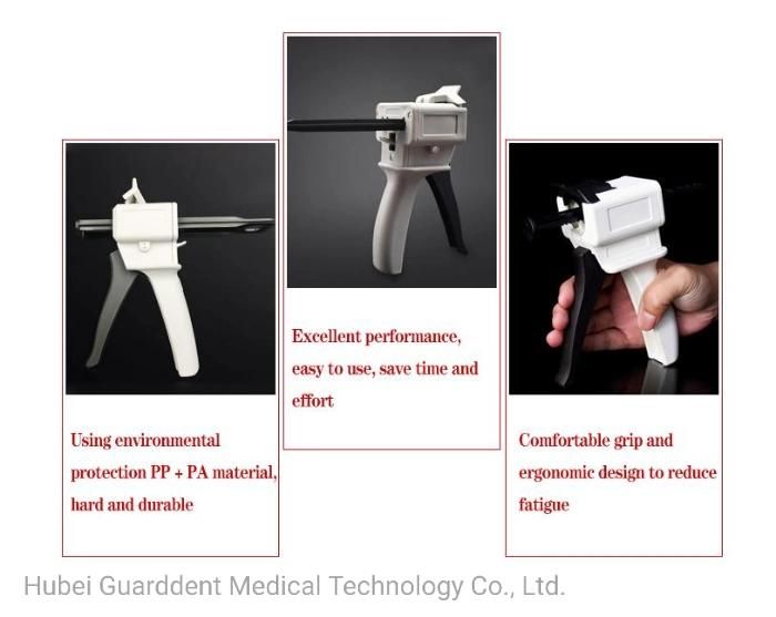 Dental Composite Dispenser Gun 50ml 1: 1 and 2: 1 Cartidges High Quality ABS