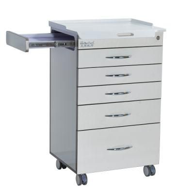 Colorful Cabinet Desk Dental Clinic Assistant&prime;s Cart with Side Drawer