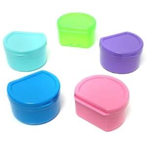 Hot Sale Dental Products Brown Sea Shell Shape Dental Orthodontic Box Retainer Case Dental Denture Teeth Box