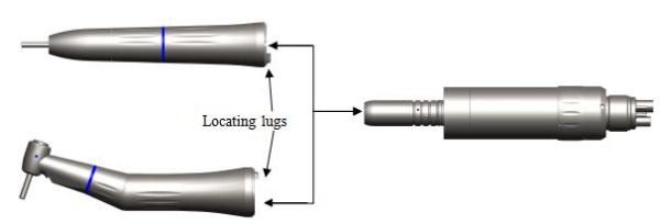 Midwest 4 Holes Low Speed Air Motor Dental Handpiece