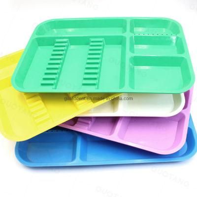 Dental Divided Separate Type Tray Plastic Instrument Autoclavable for Lab Supplies