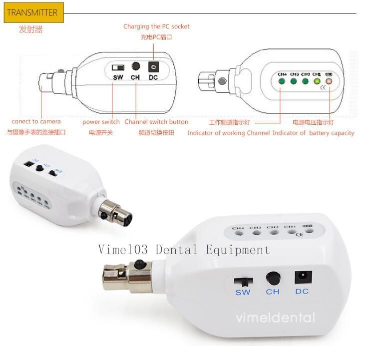 Dental Wireless Intra Oral Camera USB 4mega Pixels Sony 1/4CCD