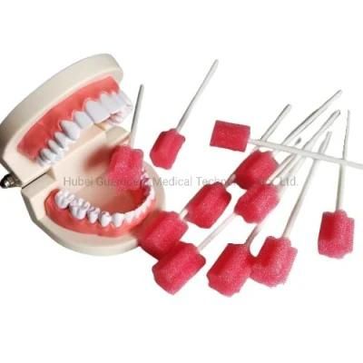 Food Grade Glue &amp; Stick, Disposable Oral Sponge Stick Shank Length 100mm