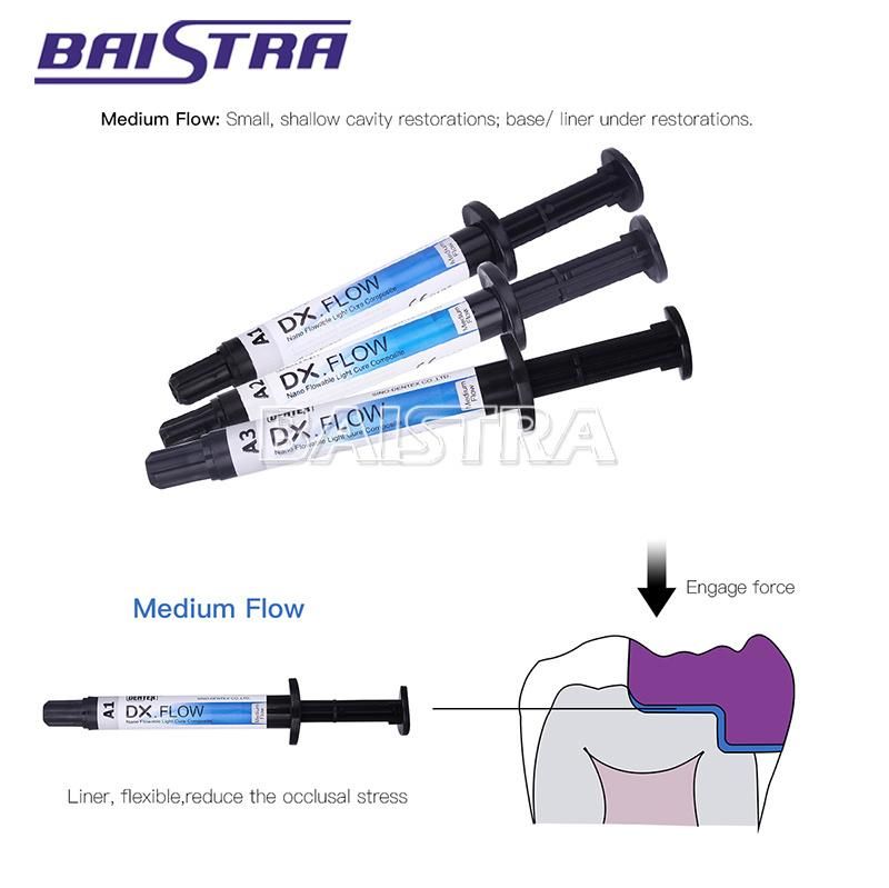 Dental Supply Dentex Nano Hybrid Flowable Dental Light Cure Composite