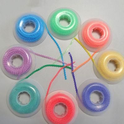 Dental Orthodontic Materials Colored Elastic Strength Power Chains