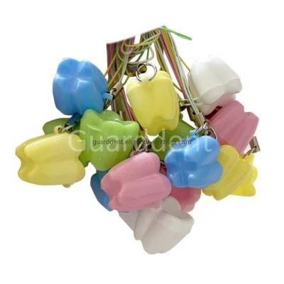 Colorful Plastic Baby Tooth Box Milk Teeth Storage Box with Necklace