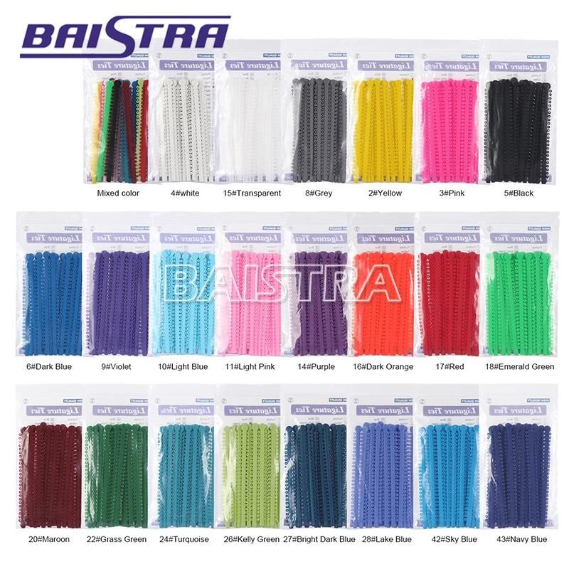 Dental Orthodontic Elastic Ligature Ties Bands for Brackets 23 Colors