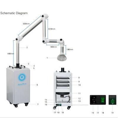 Air Cleaner External Dental Oral Aerosol Suction Machine