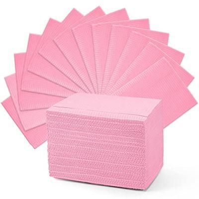 Hot Sale Dental Consumable Dental Bibs Barrier Sheets Pink Dental Bibs to Dental Use