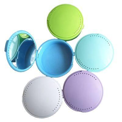 Dental Aligner Case Round Mirror Dental Retainer Case