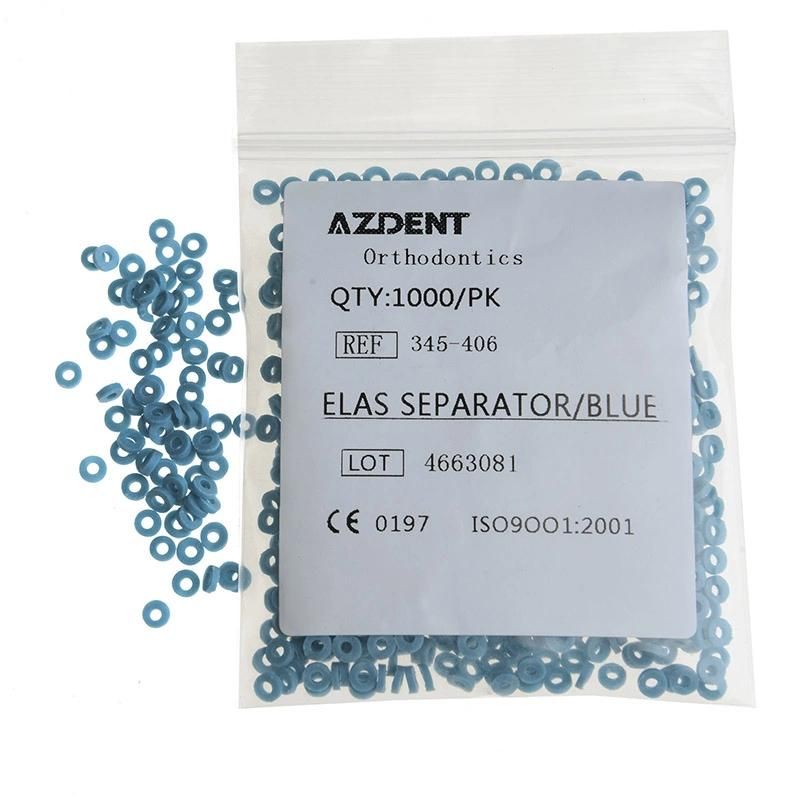 Best Quality High Strength and Elasticity Blue Color Dental Separator Elastomeric