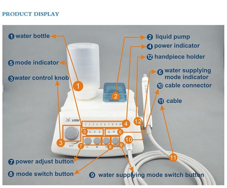 Wireless Control Auto-Water Supply Dental Ultrasonic Scaler Scaling Irrigation Tooth Cleaning Machine