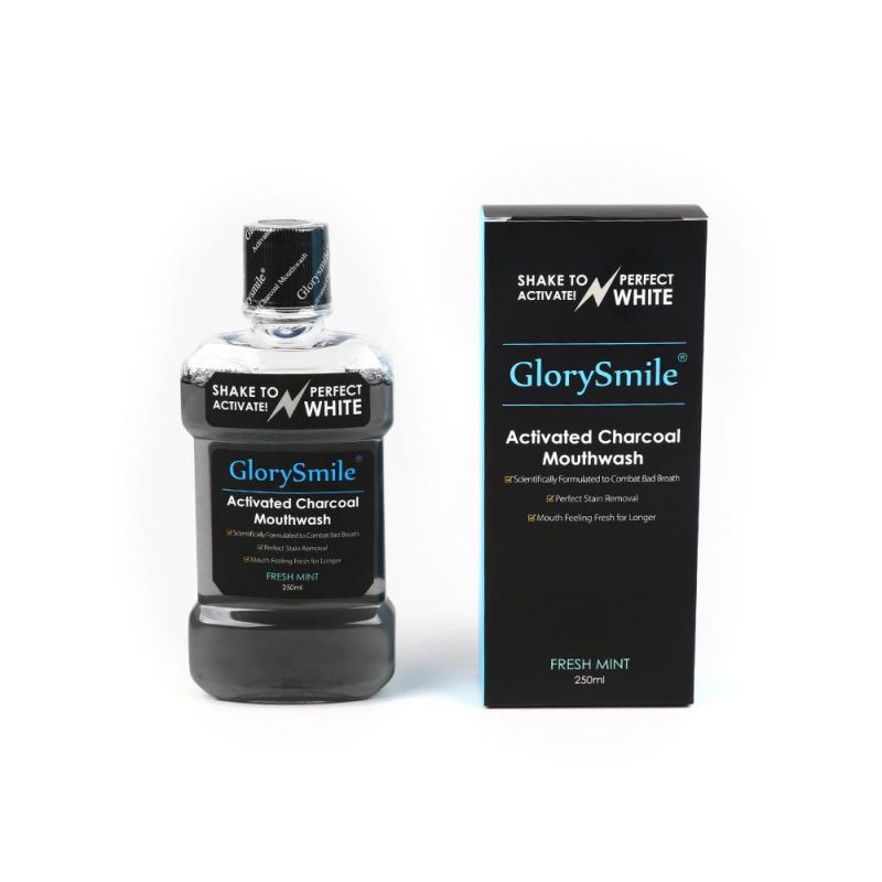 Fresh Breath Oral Care Activated Charcoal Teeth Whitening Mouthwash