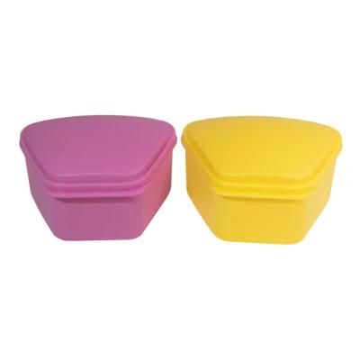 Assorted Colors Plastic Dental Appliance Denture Storage Box