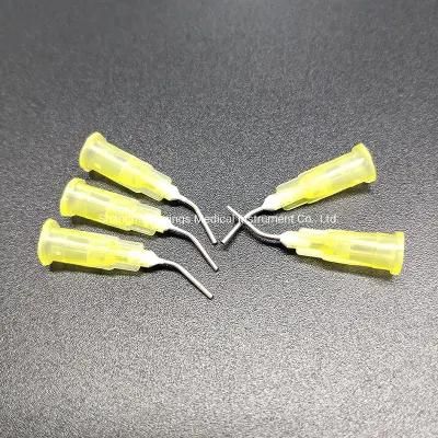 Yellow Dental Pre-Bent Irrigation Needle Tips