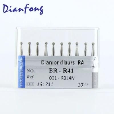 001-R014m (BR-R41) Round Shape Medium Grit Ra Dental Diamond Burs