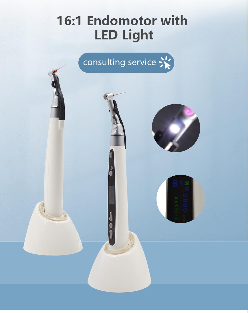 Dental Equipment LED Wireless Mini 16: 1 Reduction Endo Motor