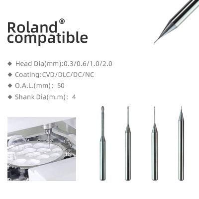 Dental Roland Milling Burs Zirconia Wax PMMA for Dental Lab