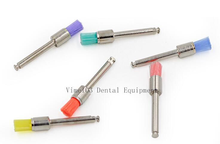 Dental Prophy Polishing Brush Latch Type Nylon Bristles Flat