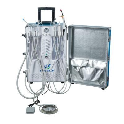 Best Foldable Portable Dental Unit with Spare Parts Air Compressor Suction Turbine