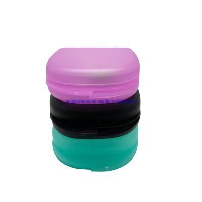 Colorful Plastic Orthodontic Dental Retainer Case/ Retainer Box / Denture Box with Vents