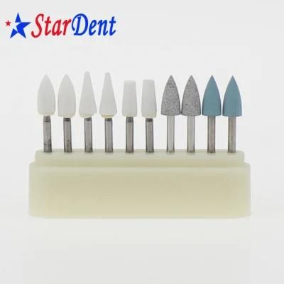 Dental Burs Composite Finish and Polish Kit Fg Carbide Silicone Stone 4109 Polishing Set