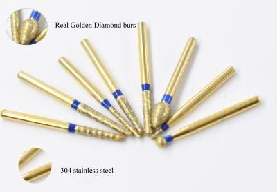 CE Golden Disinfection Carbide Burs Dental Diamond Drill