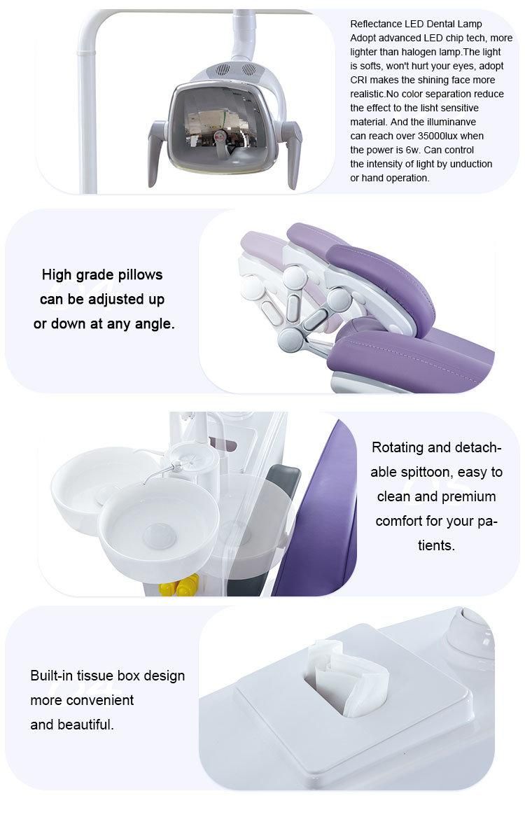 The Dentist Used Top Mounted Dental Unit Chair with Compressor