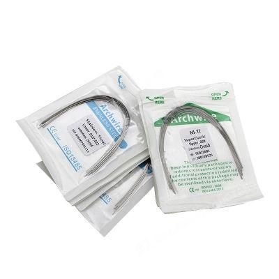 Dental Orthodontic Materials Super Elastic Niti Arch Wires