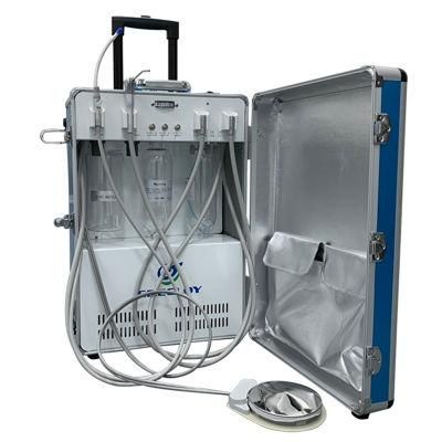 Dental Portable Mobile Delivery Suitcase Unit with Self-Contained Air Compressor