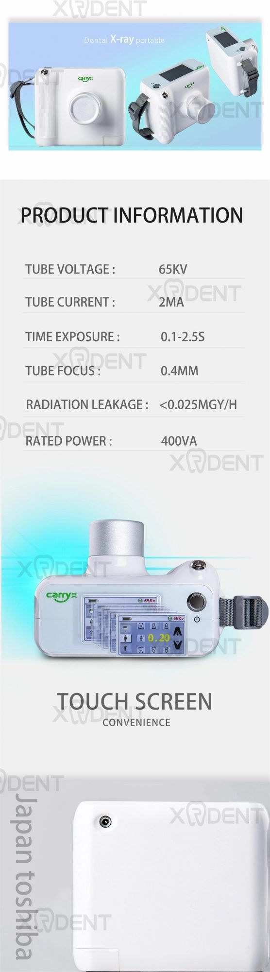 Carryx Touch Screen Ultralight Portable Digital X Ray Machine