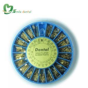 240PCS Dental Gold Plated Screw Posts Cross Head