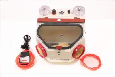 220V 50W Dental Laboratory Technician Use Double Pen Sandblaster