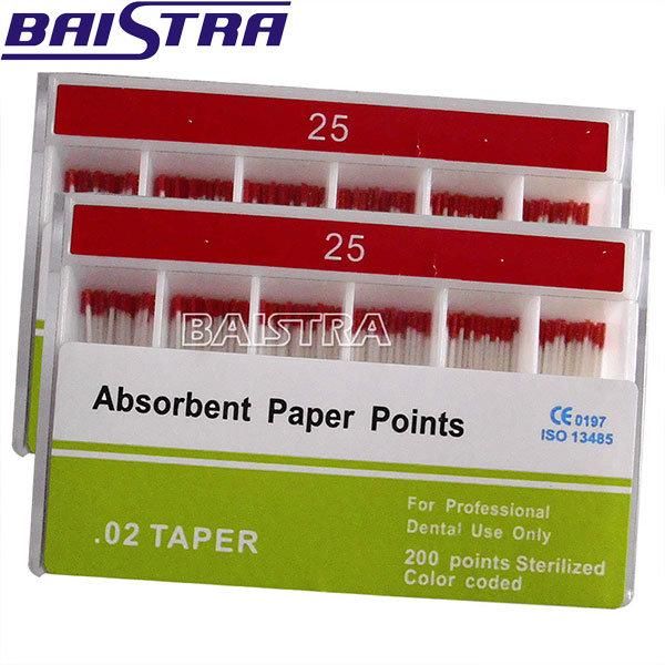 Dental 0.02 Taper 25# Absorbent Paper Points for Sale