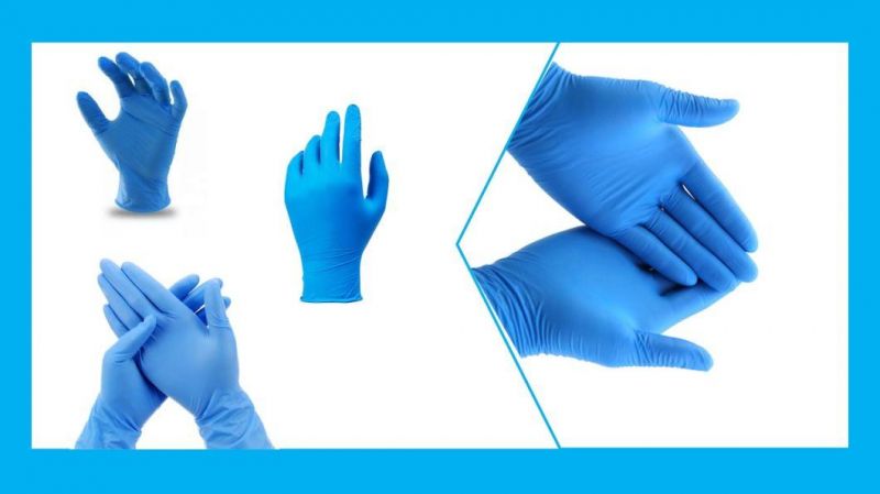 5 Sizes Wholesale Top Industrial Nitrile Exam Gloves Blue Powder Free New Type Disposable Nitrile Gloves